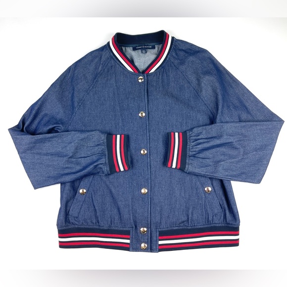 Jackets & Blazers - Vintage Women’s Tommy Hilfiger Bomber Jacket Size Large